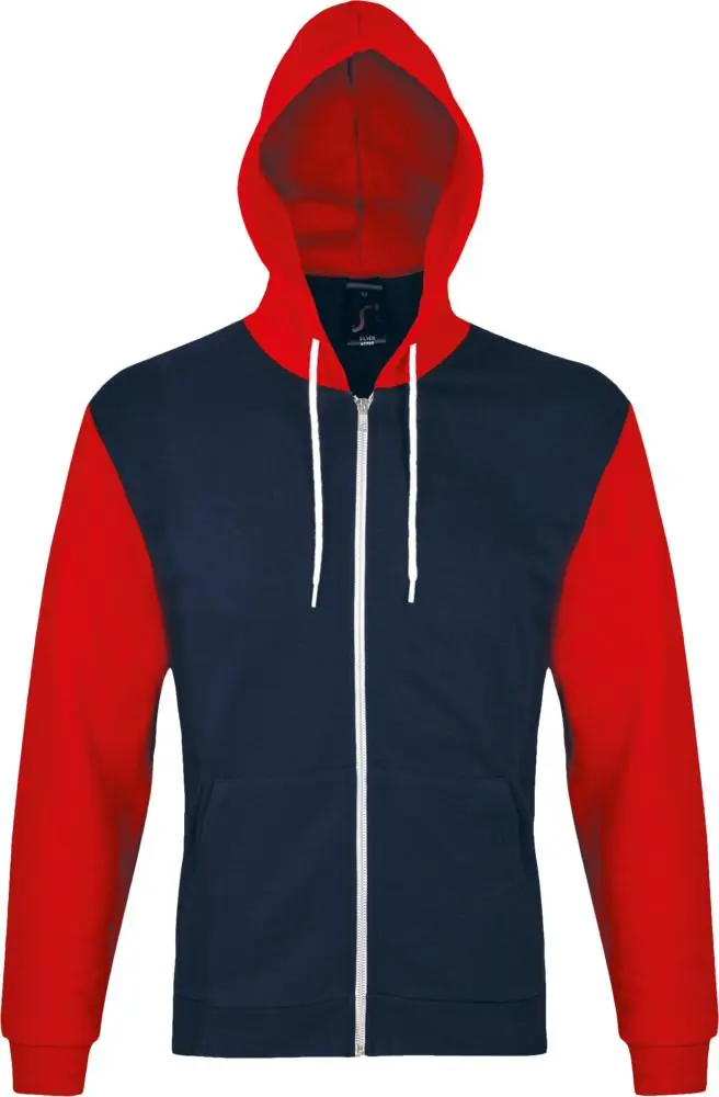 Толстовка на молнии Silver 280 темно-синяя с красным, размер S