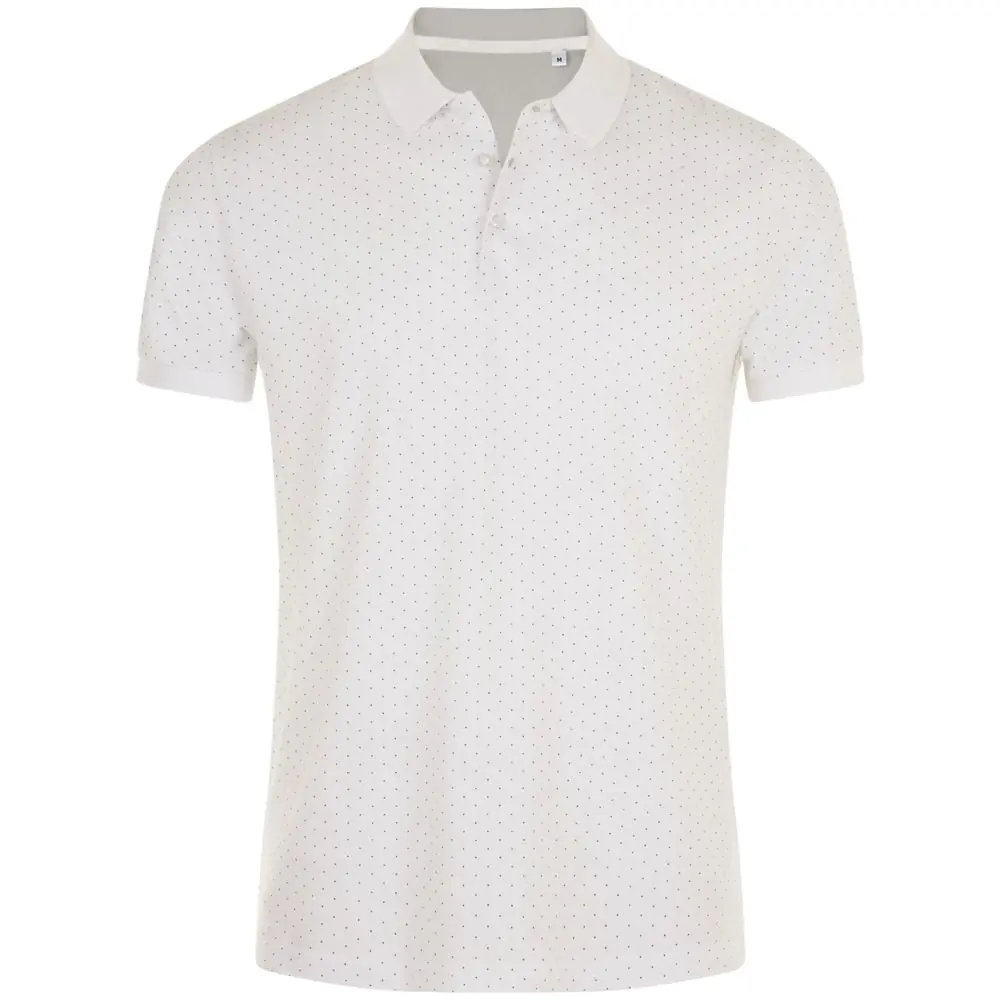 Рубашка поло мужская Brandy Men, белая с темно-синим, размер S