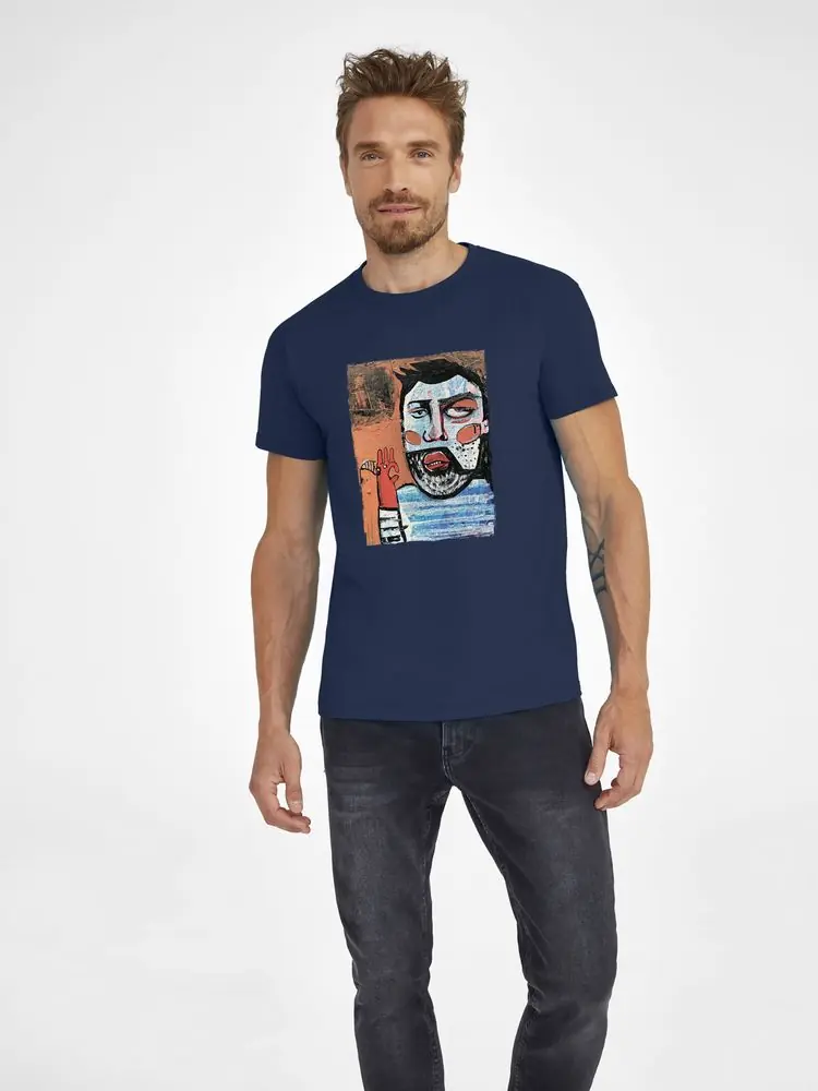 Футболка «У матросов нет вопросов», кобальт (темно-синяя), размер XXL