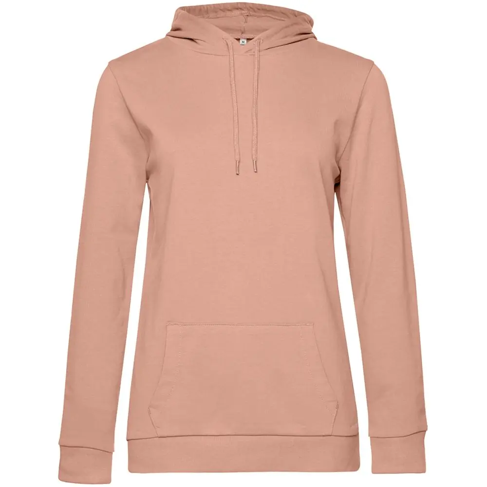 Толстовка с капюшоном женская Hoodie, бежевая (nude), размер XS
