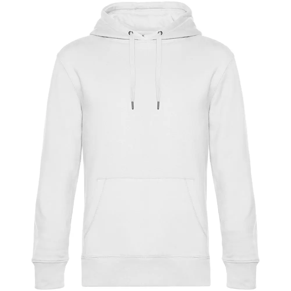 Толстовка с капюшоном унисекс King, белая, размер S
