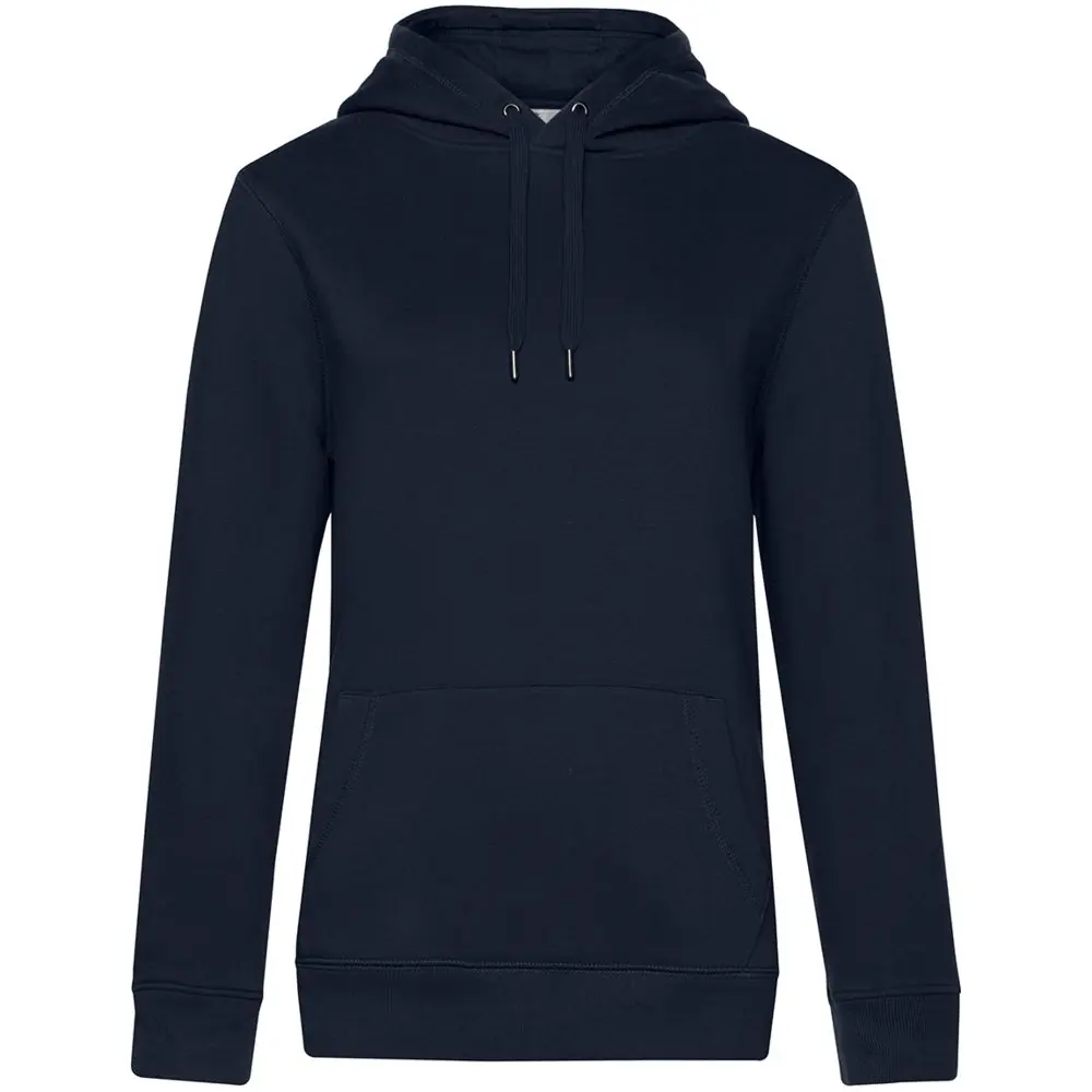 Толстовка с капюшоном женская Queen, темно-синяя, размер L