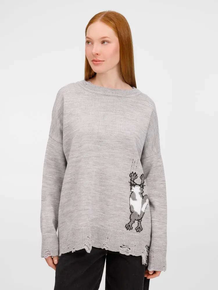 Джемпер Sharpick, серебристо-серый меланж, размер L/XL