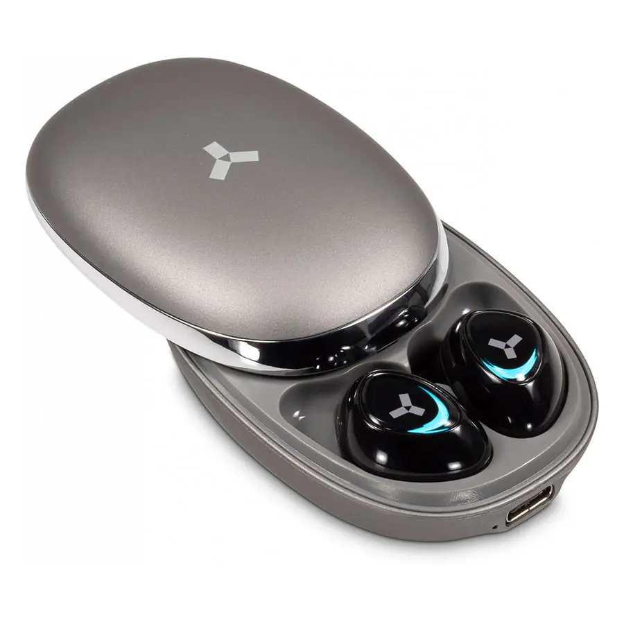 Беспроводные наушники ACCESSTYLE LAVENDER TWS, серебристый (#808080;, 72 × 50 × 30 мм)