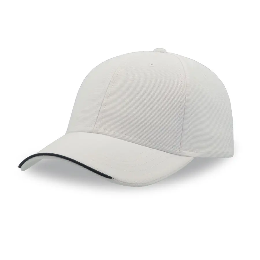 Бейсболка ESTORIL-S, 6 клиньев, застежка на липучке (#FFFFFF;, 58,5 см)