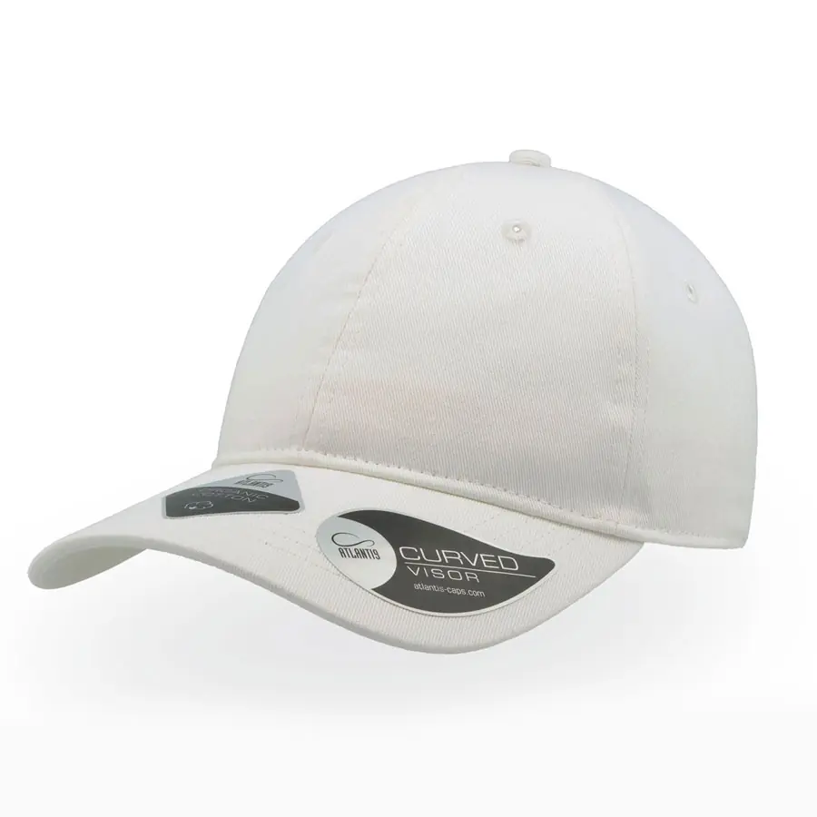 Бейсболка с NFC-меткой в козырьке GREEN CAP 265 из органического хлопка (#FFFFFF;, 58,5 см)