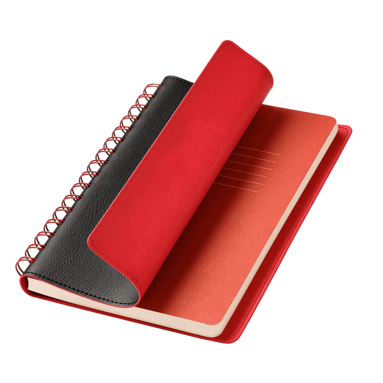 Ежедневник Vista недатированный, черный/красный