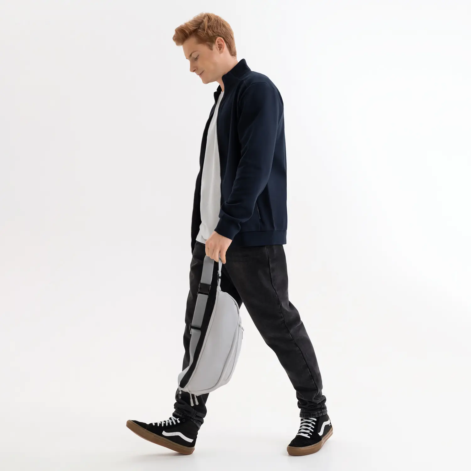 Толстовка на молнии ASTIN темно-синяя, размер XXL