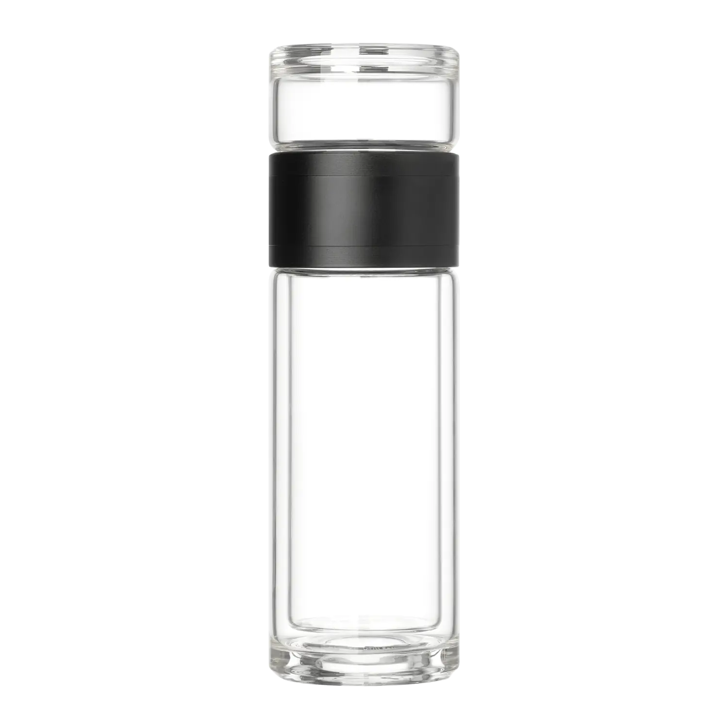 Бутылка стеклянная с двойными стенками Terso, черная