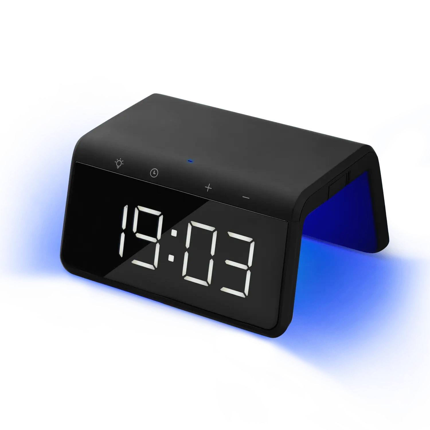 Зарядная станция с часами 15W Flame, черная