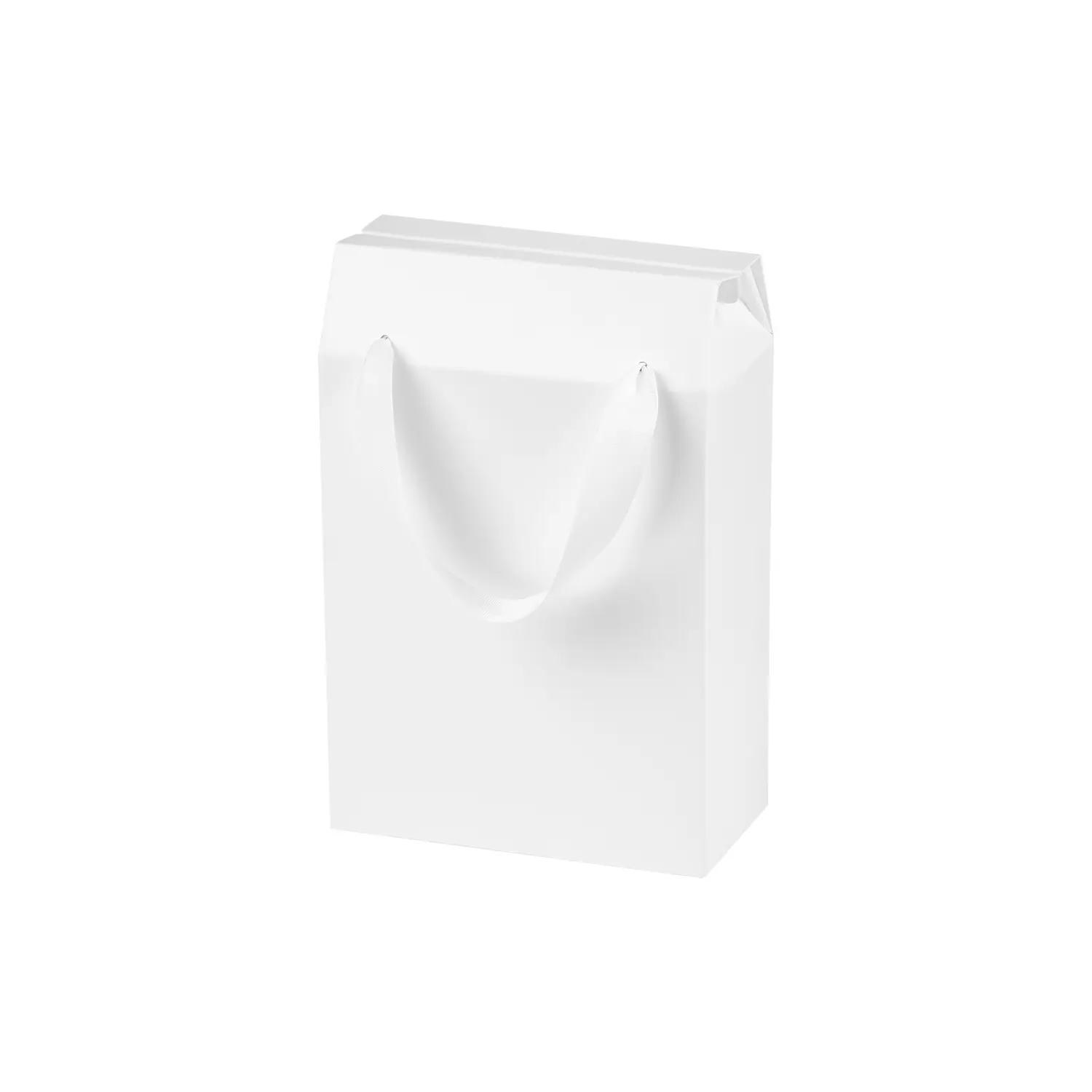 Подарочная коробка-пакет универсальная малая, белая, 186х100х277 мм