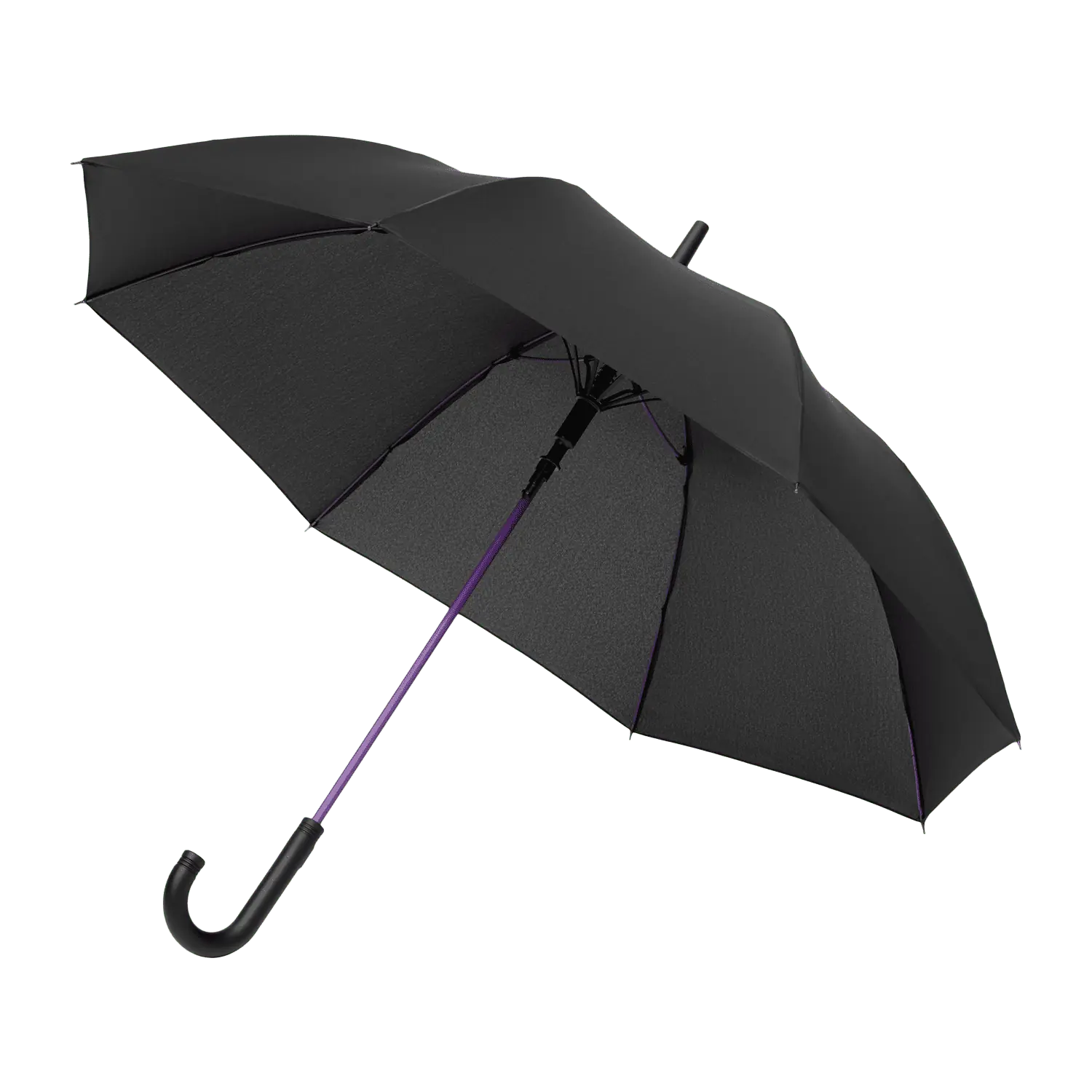 Зонт-трость Quantum, черный/фиолетовый