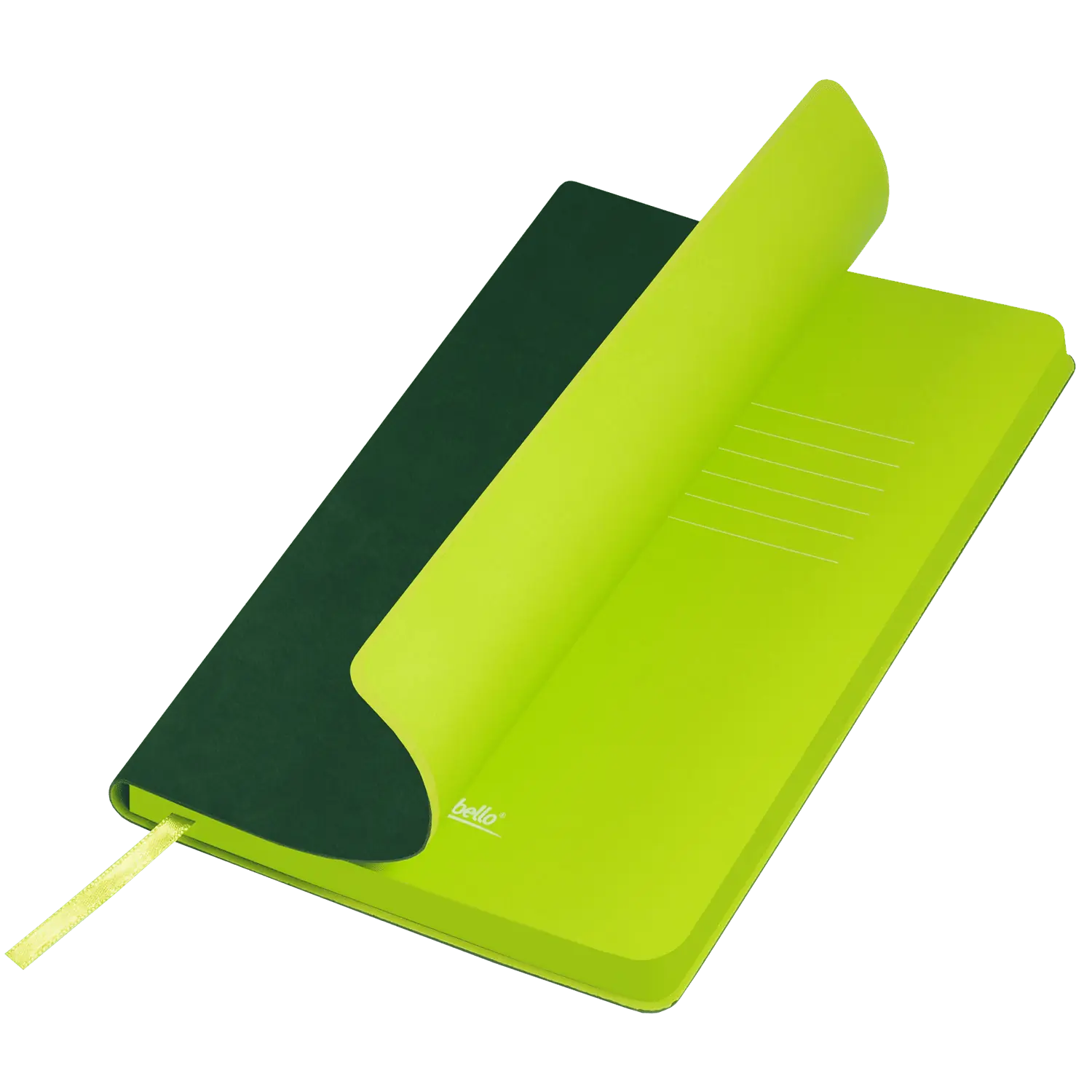 Ежедневник Latte NEW недатированный, зеленый/лимонный (без упаковки, без стикера)