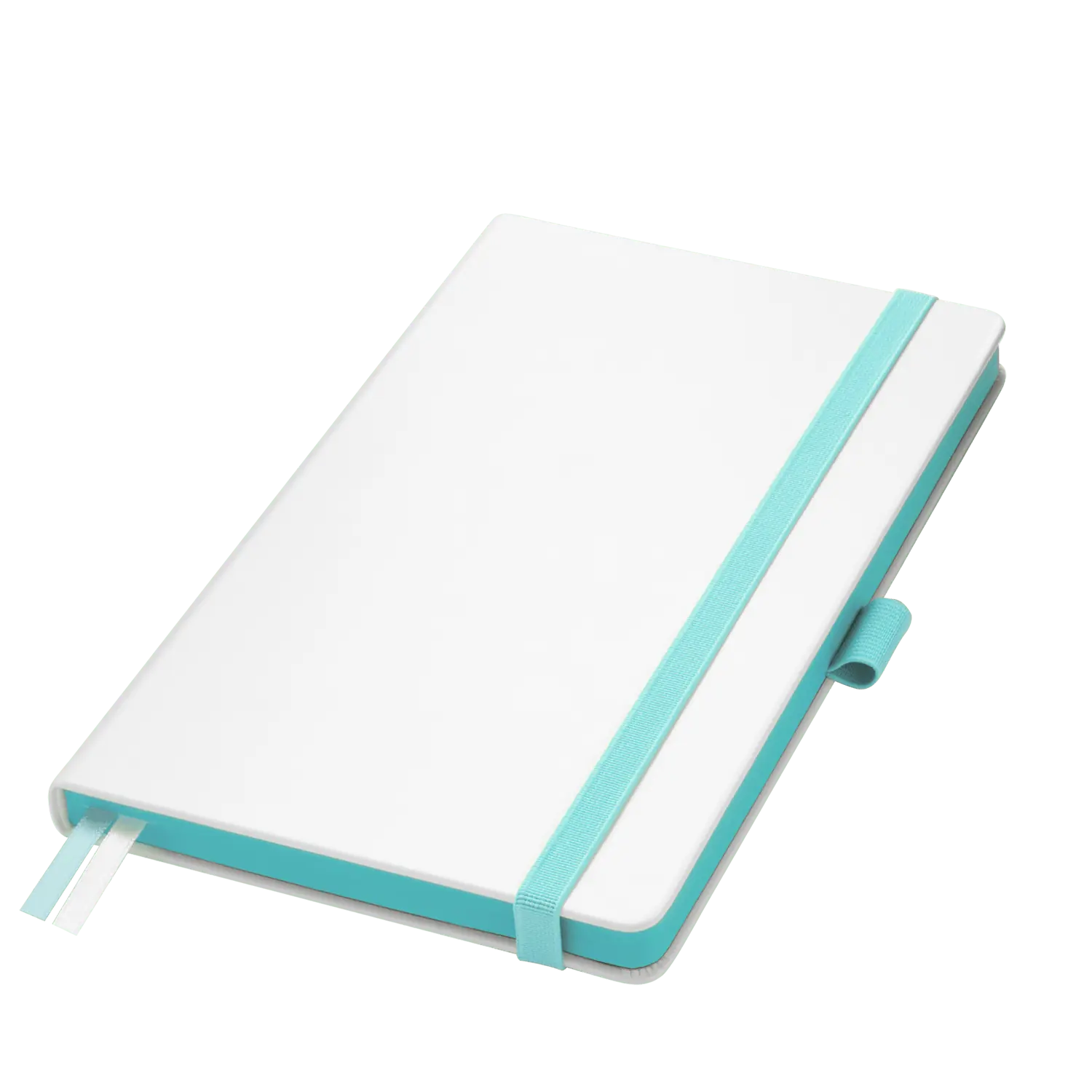 Ежедневник Arctic недатированный, белый/бирюзовый