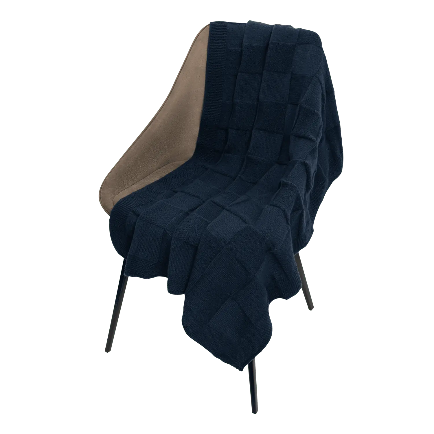 Плед Cella Soft вязаный, 160*90 см, синий