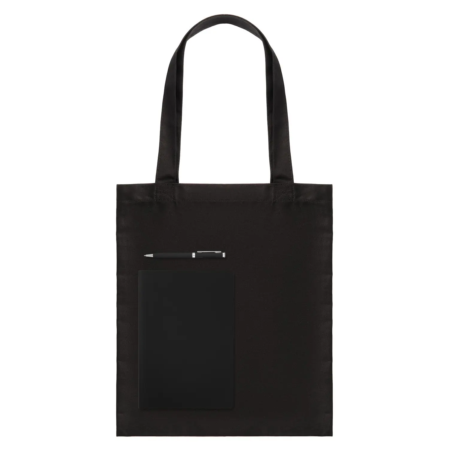 Подарочный набор Lite, черный (шоппер, ежедневник, ручка)