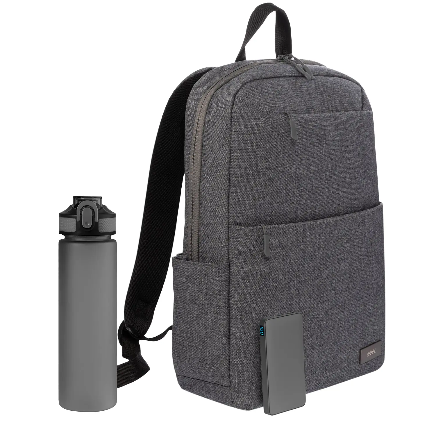 Подарочный набор Forst, серый (бутылка, ЗУ, рюкзак)