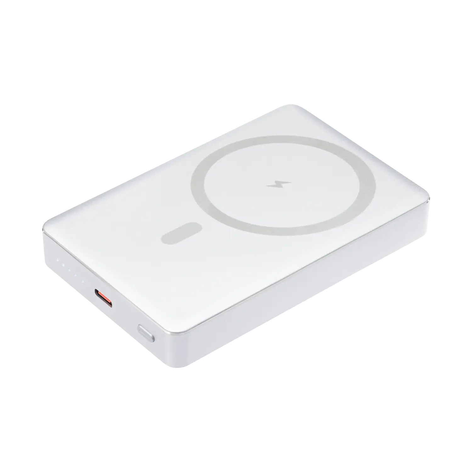 Внешний аккумулятор Atlantis PD Plus 10000mAh с функцией беспроводной зарядки 15W, серебряный