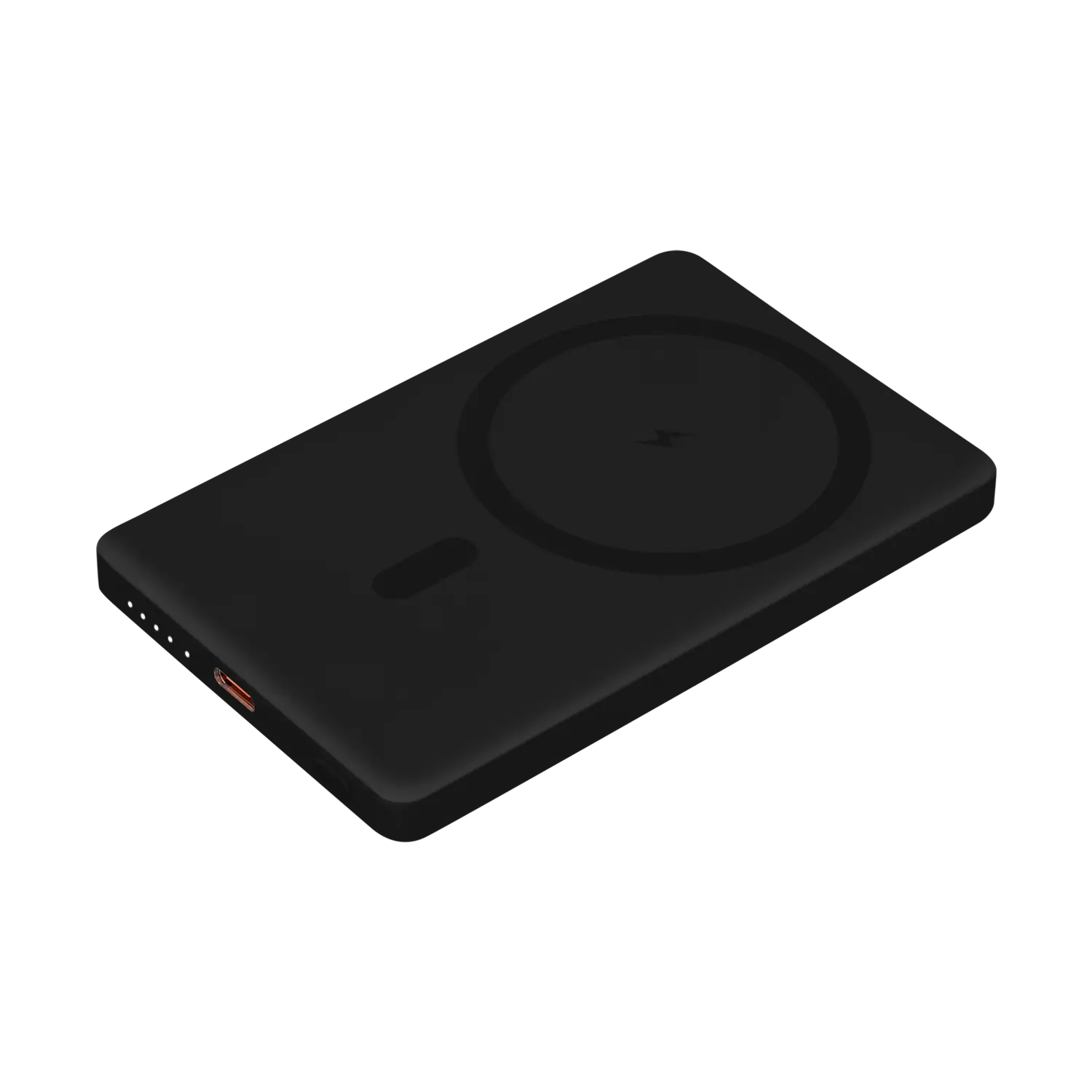 Внешний аккумулятор Atlantis PD 5000mAh с функцией беспроводной зарядки 15W, черный