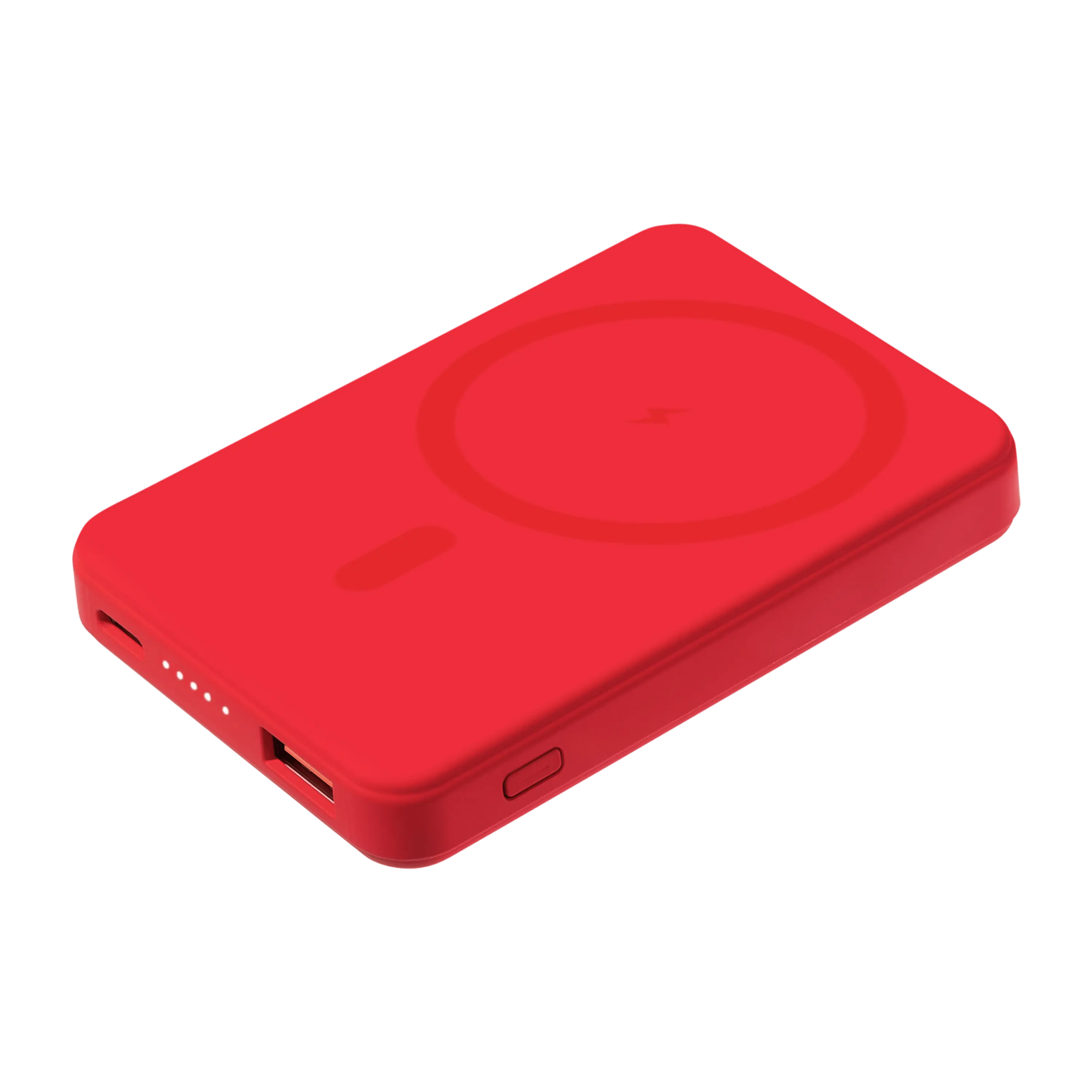 Внешний аккумулятор Largo PD 5000mAh с функцией беспроводной зарядки 15W, красный