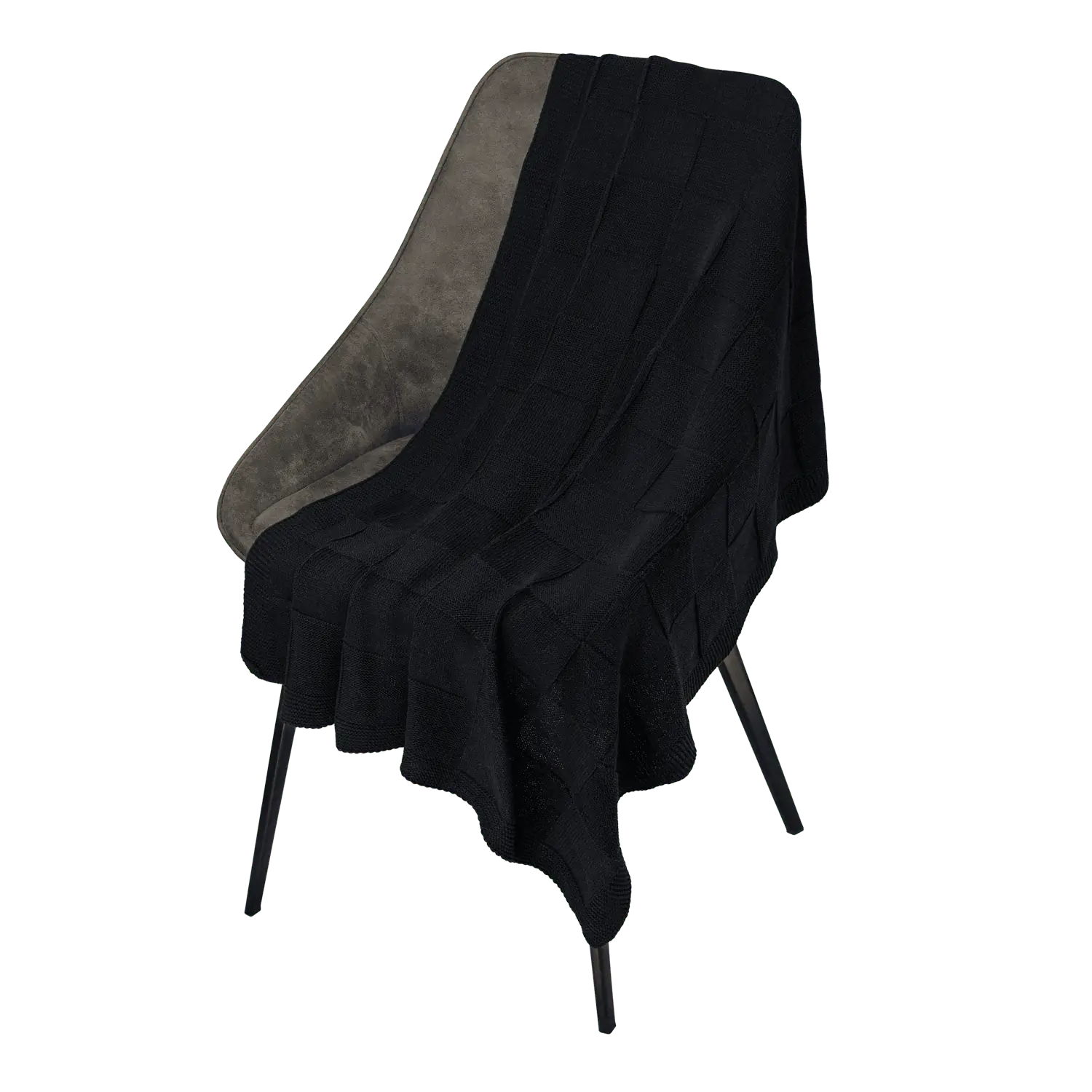 Плед Cella вязаный, темно-синий (без подарочной коробки)