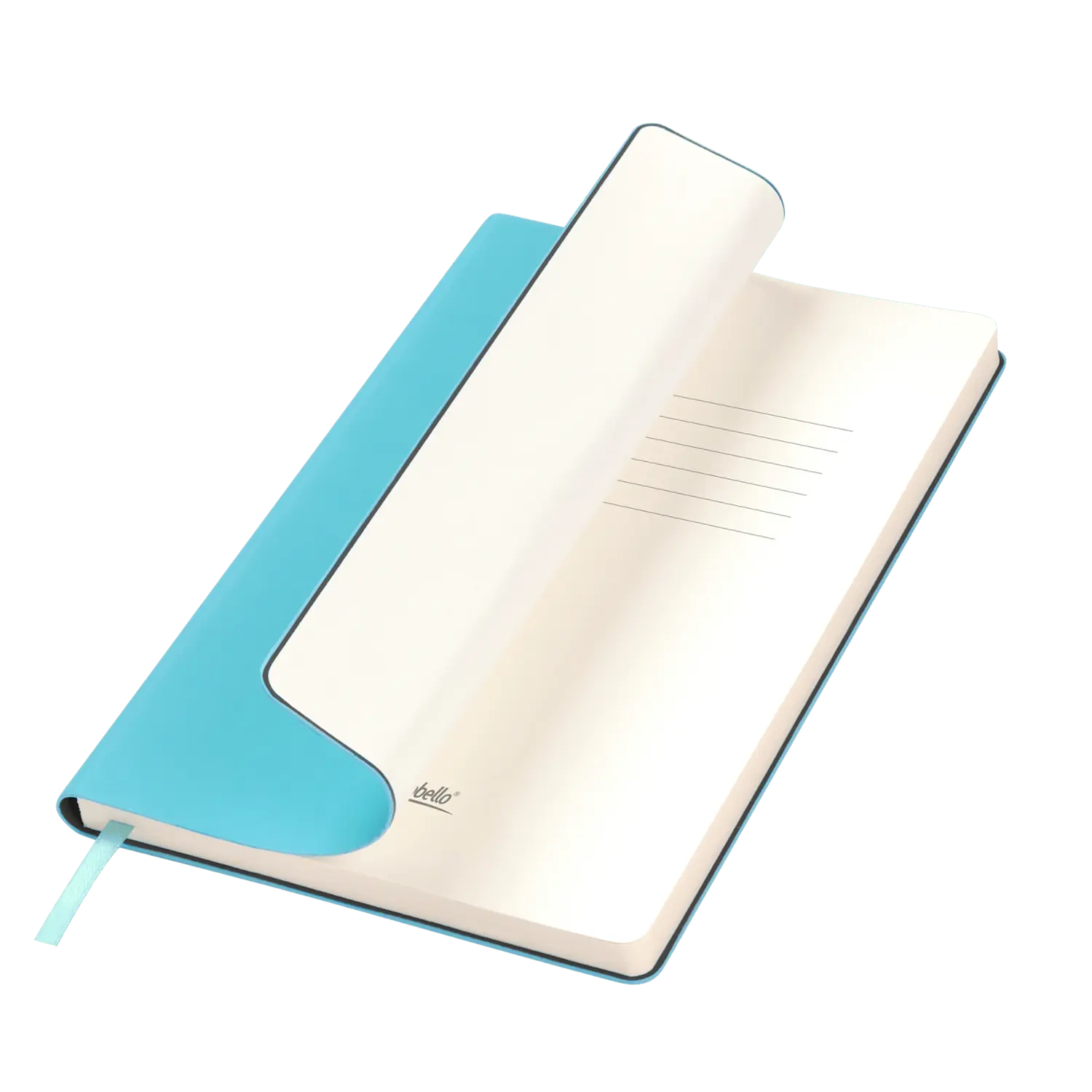 Ежедневник Spark недатированный, лазурный (без упаковки, без стикера, с серой подложкой)