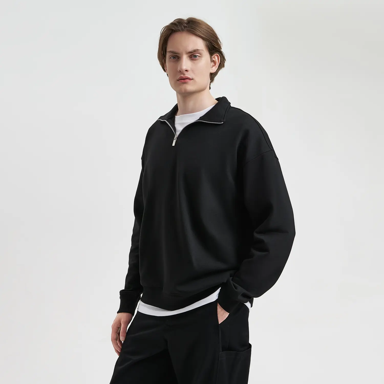 Толстовка на молнии унисекс FLOW, черная, размер XL/2XL