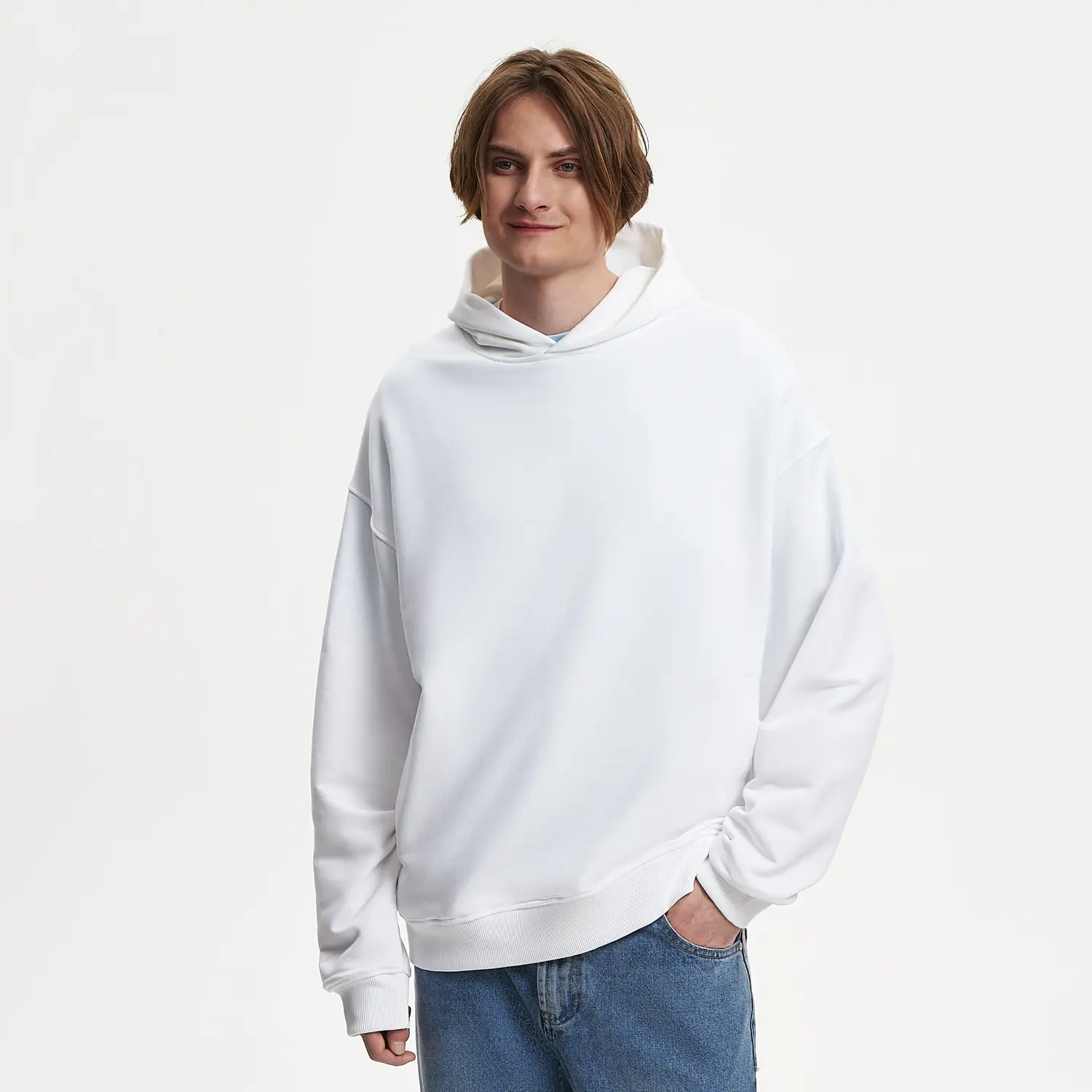 Худи оверсайз унисекс FUSION, белый, размер XL/2XL