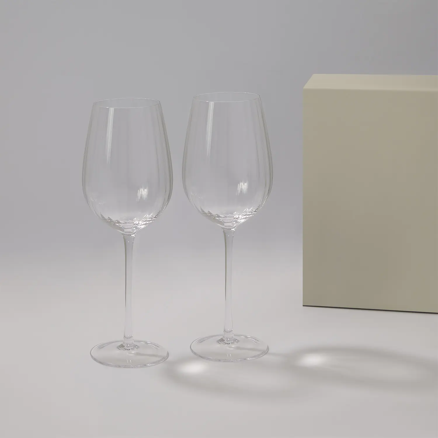Подарочный набор 2 бокала для вина Blanche в серой коробке