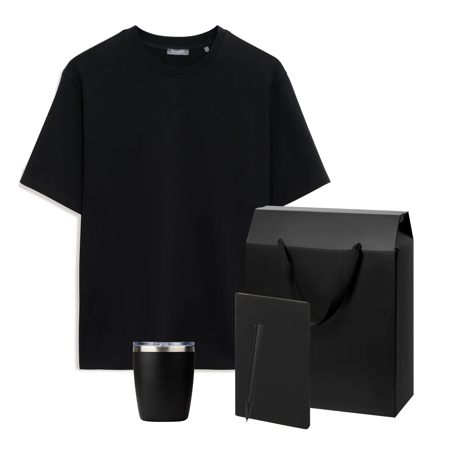 Набор с одеждой RUST (футболка, термокружка, блокнот, ручка), черный, XL