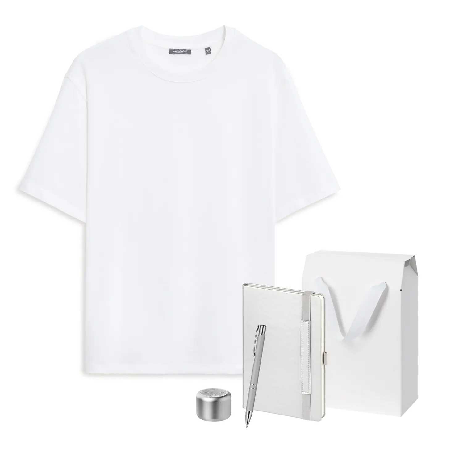 Набор с одеждой RUST (футболка, колонка, ежедневник, ручка), серебряный, XL/2XL