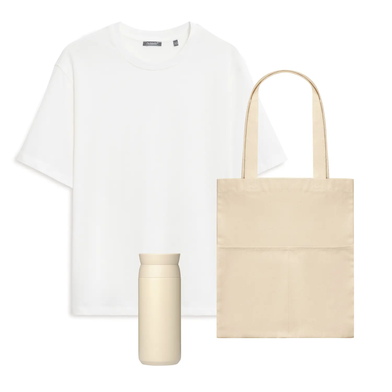 Набор с одеждой RUST (футболка, термобутылка, шоппер), белый/бежевый, 3XL/4XL