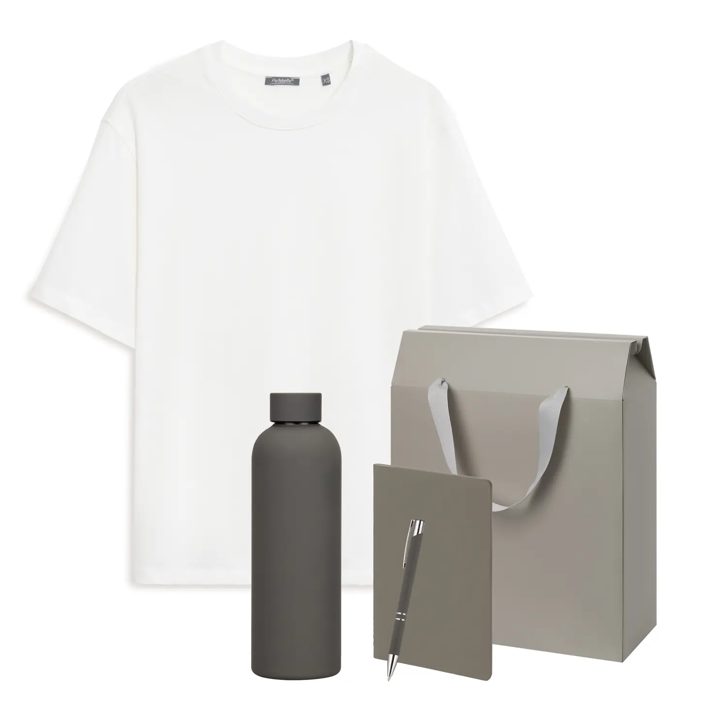 Набор с одеждой RUST (футболка, термобутылка, блокнот, ручка), белый/серый, 3XL/4XL