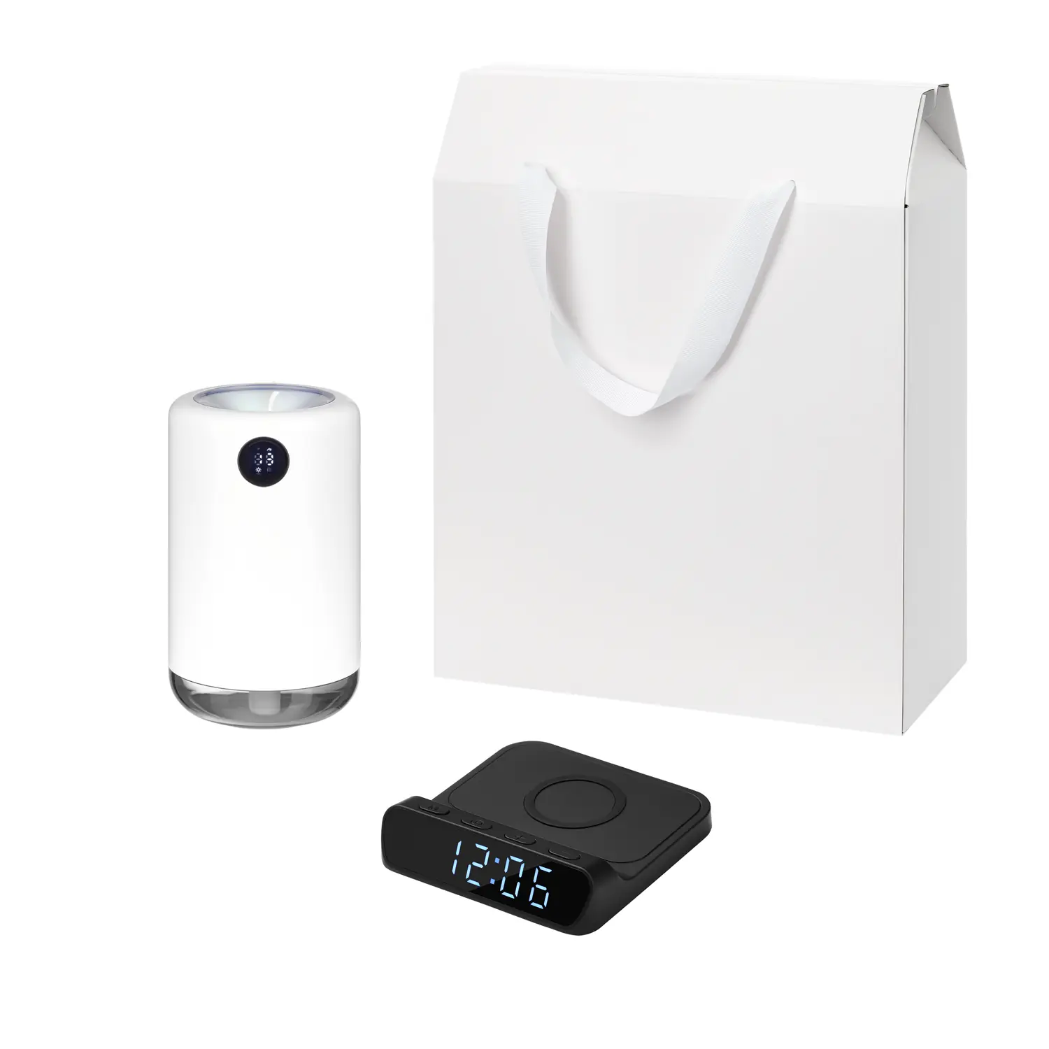 Подарочный набор Bliss, Rigel, черный (увлажнитель воздуха, зарядное устройство)