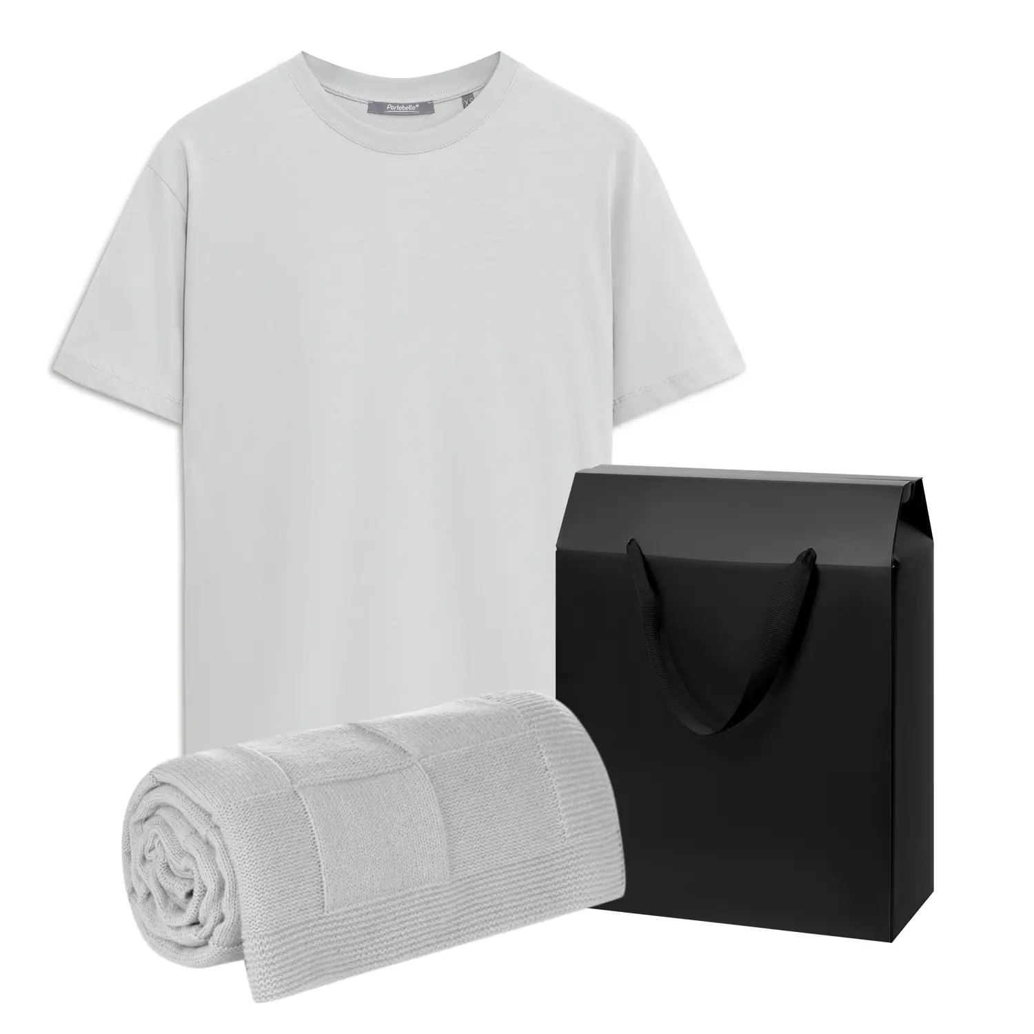 Набор с одеждой KRIS (футболка, плед), серый, S