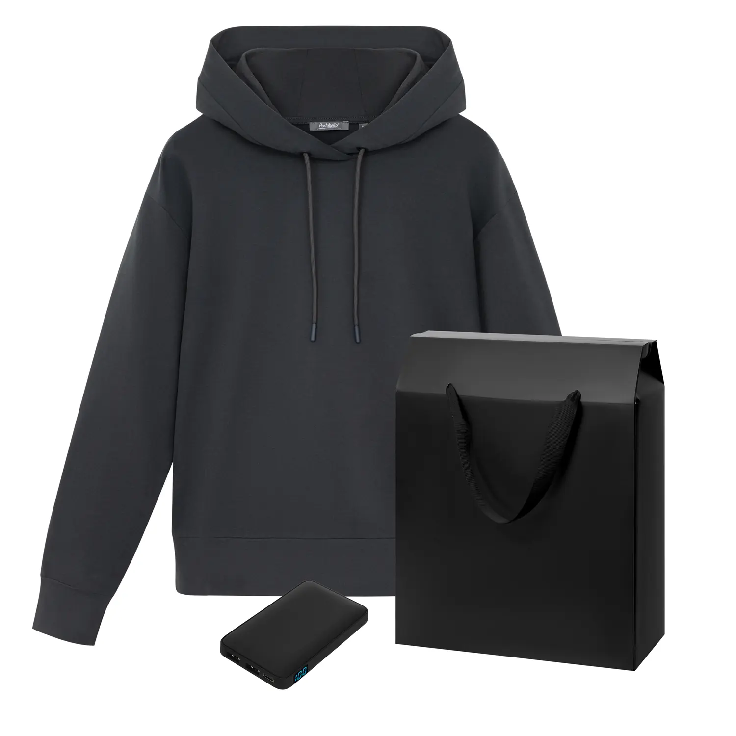 Набор с одеждой ALEX (худи, аккумулятор), черный, S