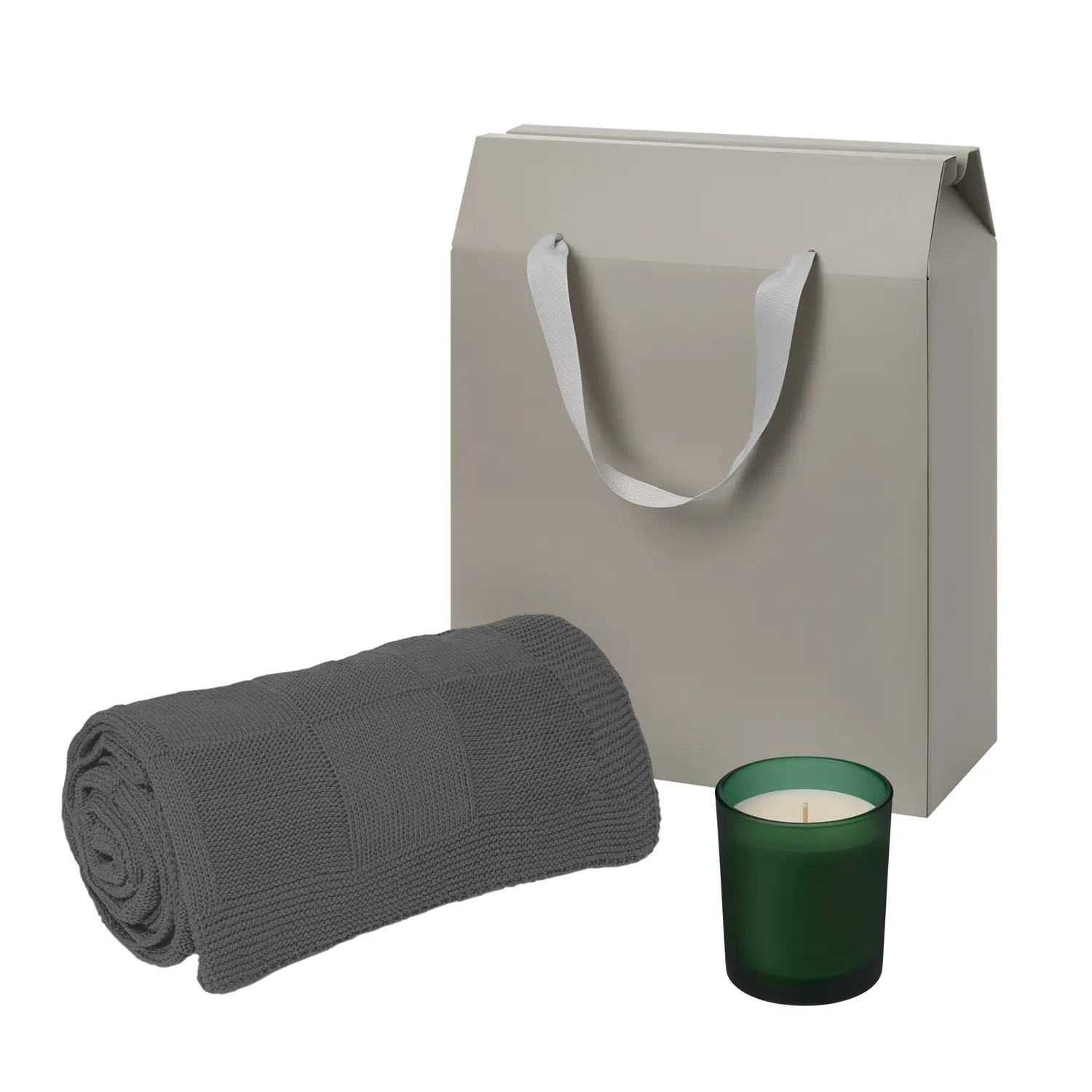 Подарочный набор Enigma. Cella, зеленый (свеча, плед)