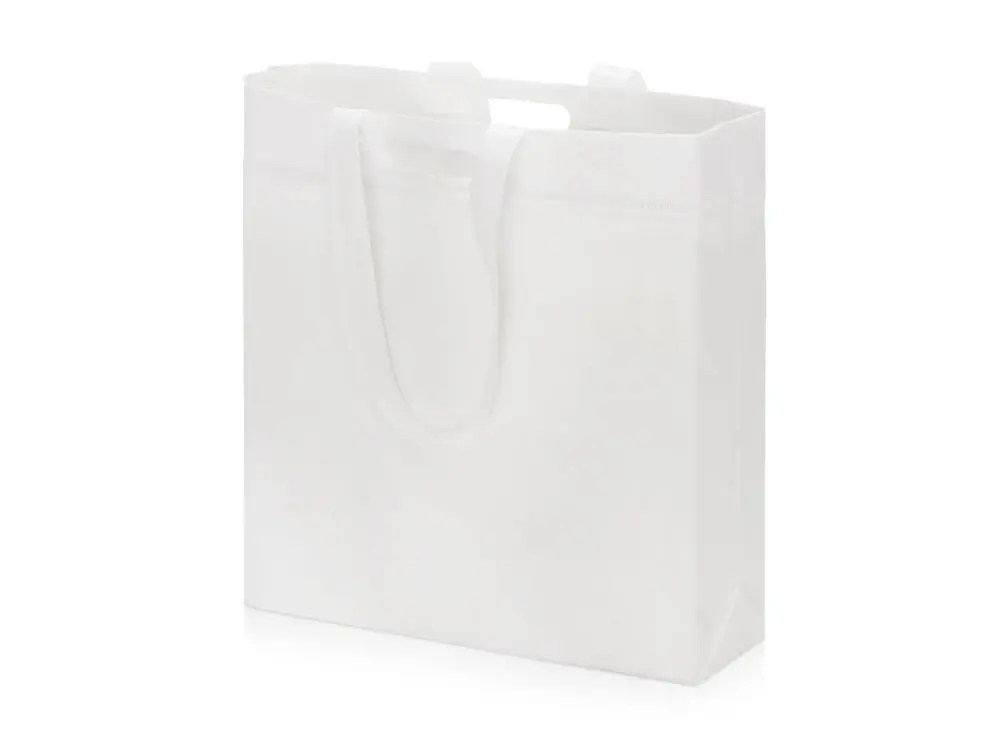 Сумка для покупок из спанбонда Ambit, 380*120*400 с ручкой 550/30 мм, белый