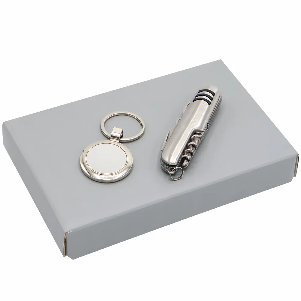 Подарочный набор БАЗИС, серебристый