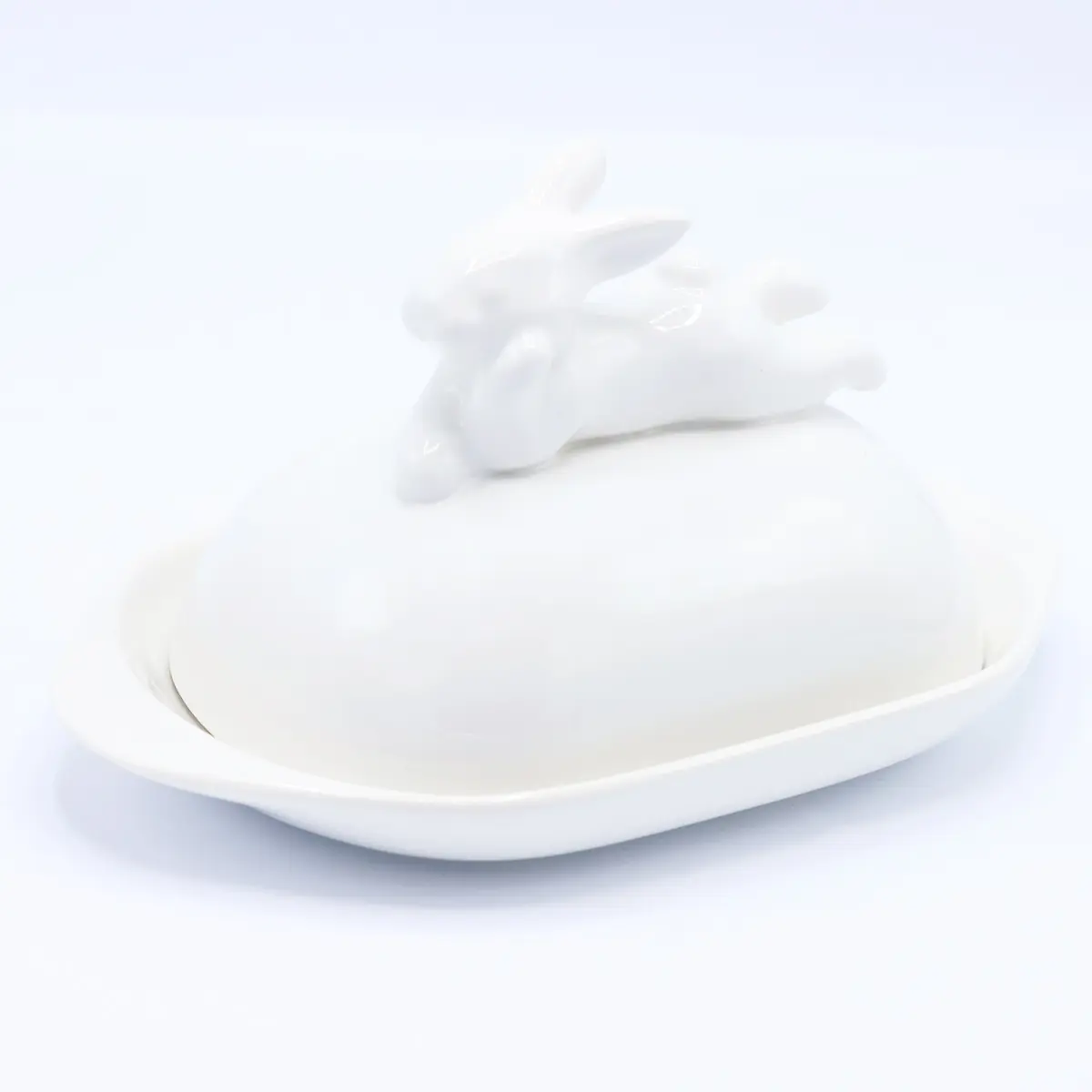 Маслёнка с кроликом, 380 мл, Белый