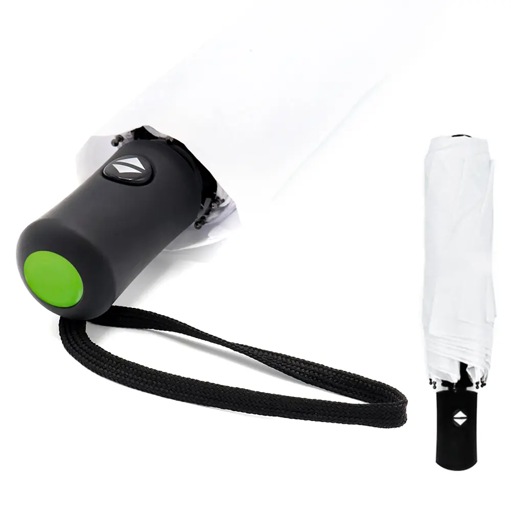 Автоматический противоштормовой зонт Vortex To Go, белый/салатовый