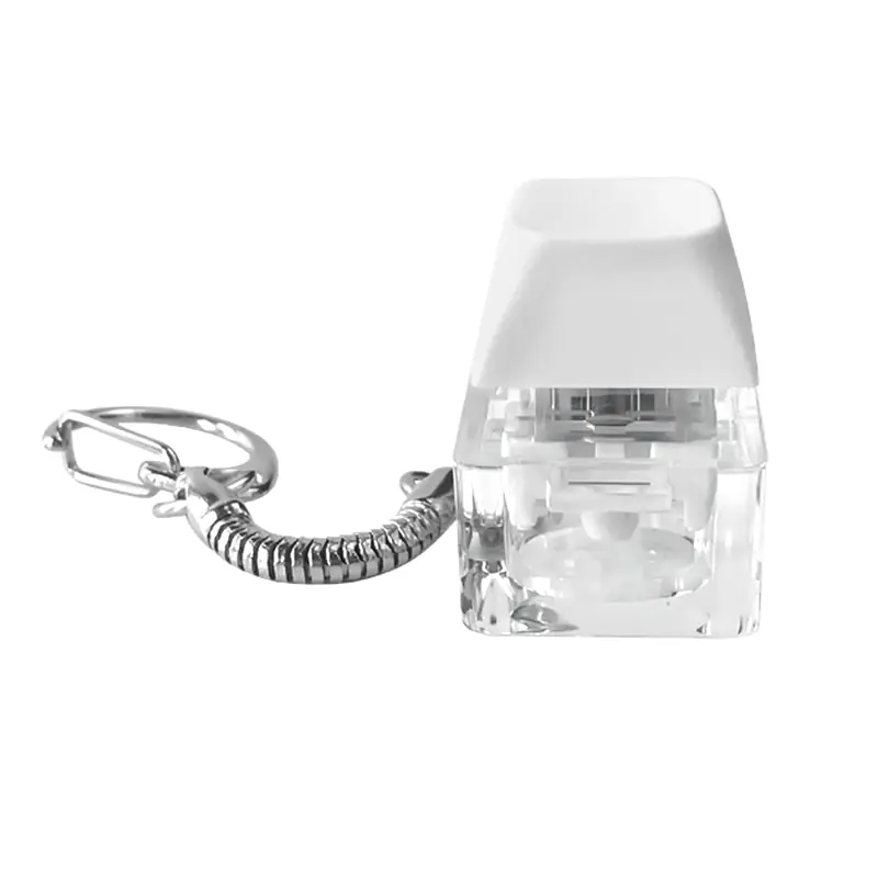 Брелок PUSH ME с LED подсветкой, Белый