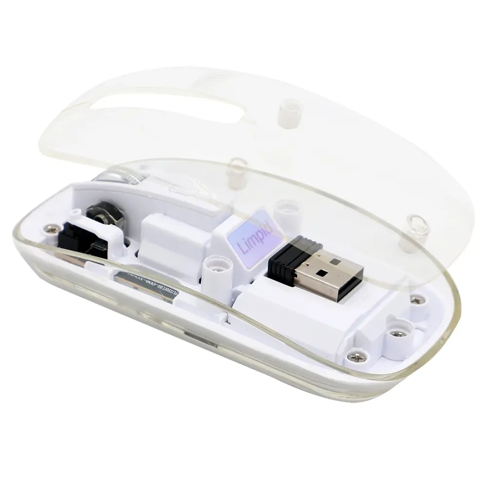 Мышь компьютерная беспроводная прозрачная Limpid, белый