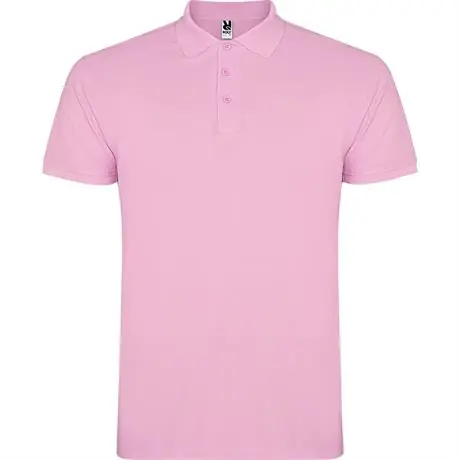 Футболка поло STAR мужская, СВЕТЛО-РОЗОВЫЙ L