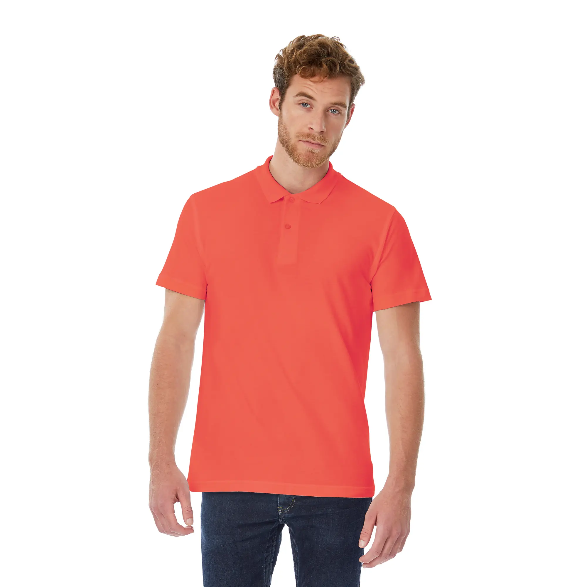 Футболка теннисная ID.001 / коралловый / XXL