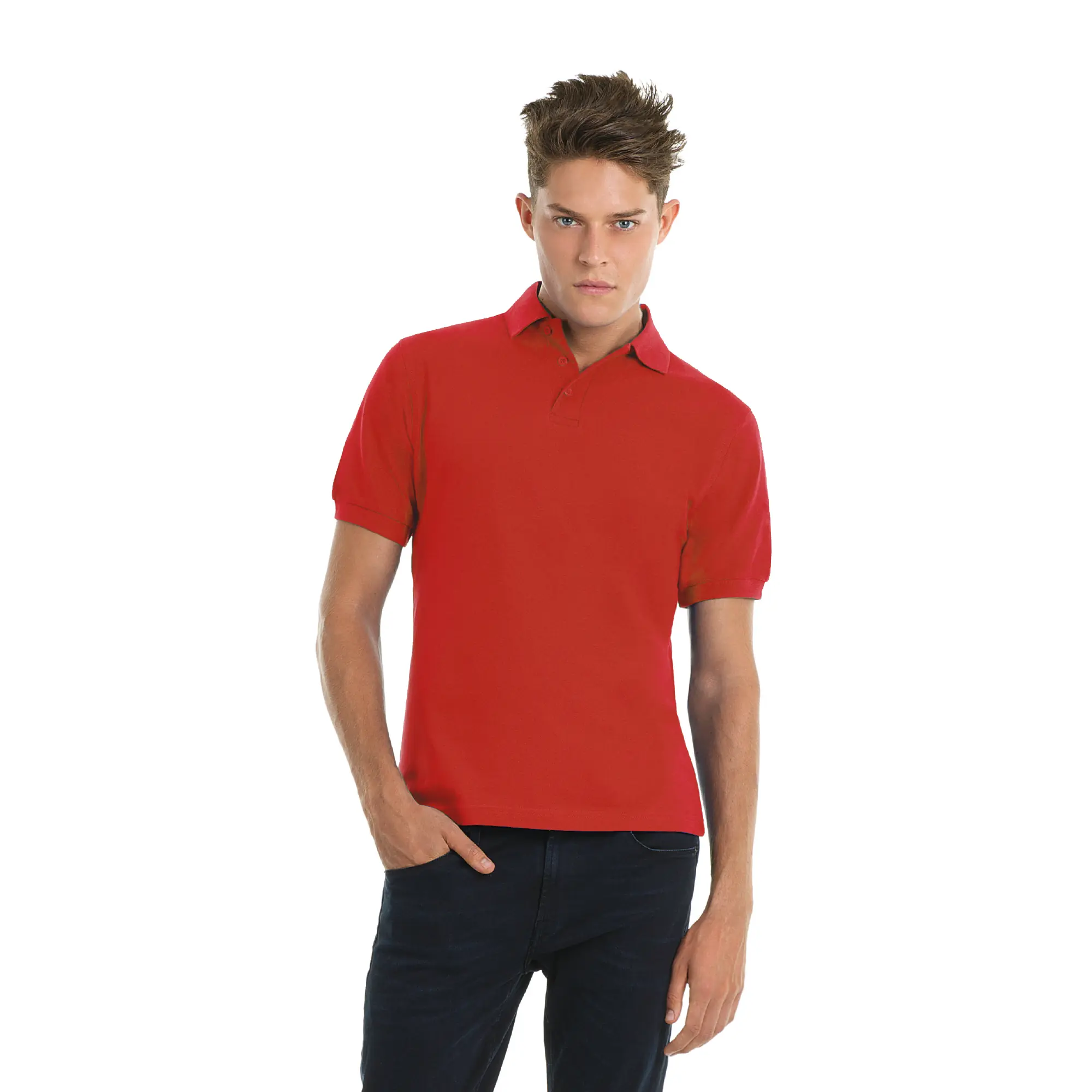 Футболка теннисная Heavymill / красный / XXXL