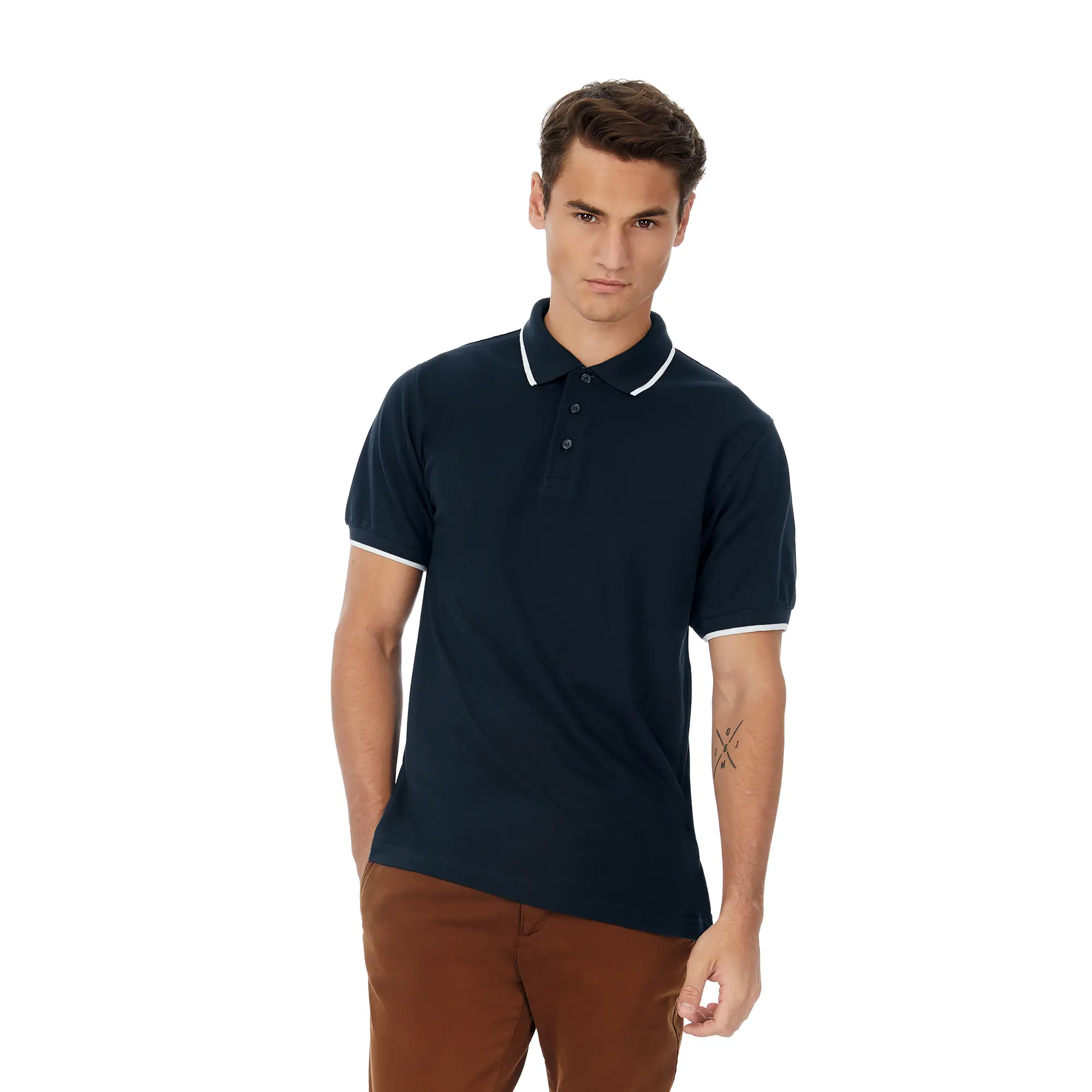 Футболка теннисная Safran Sport / темно-синий с белым / XXL