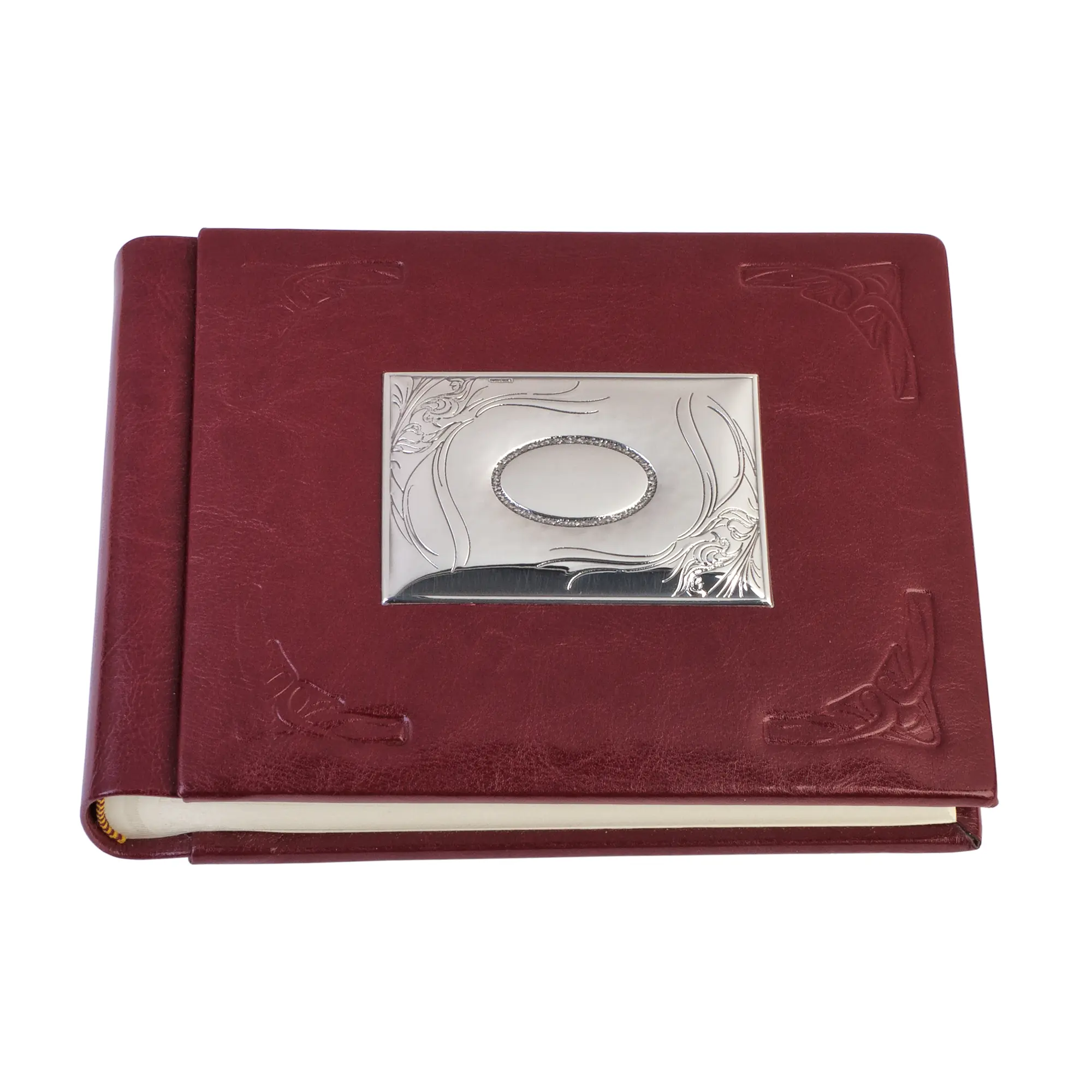 Фотоальбом "Модерн" 15х21 / красный с серебристым