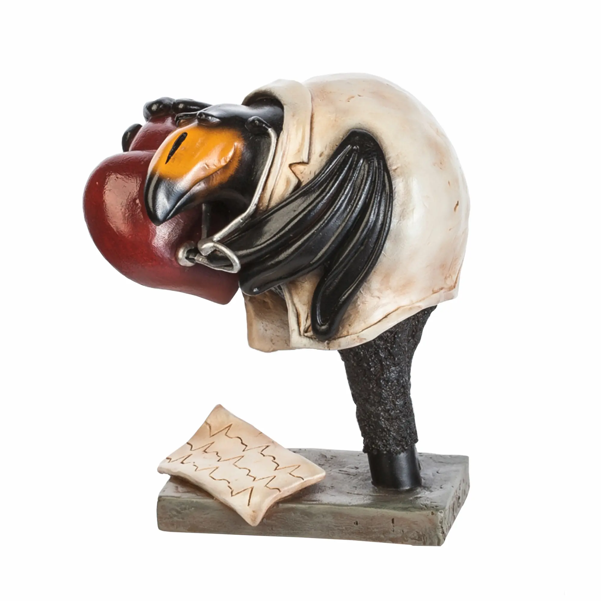 Статуэтка Rabenart "Кардиолог" / черный с красным