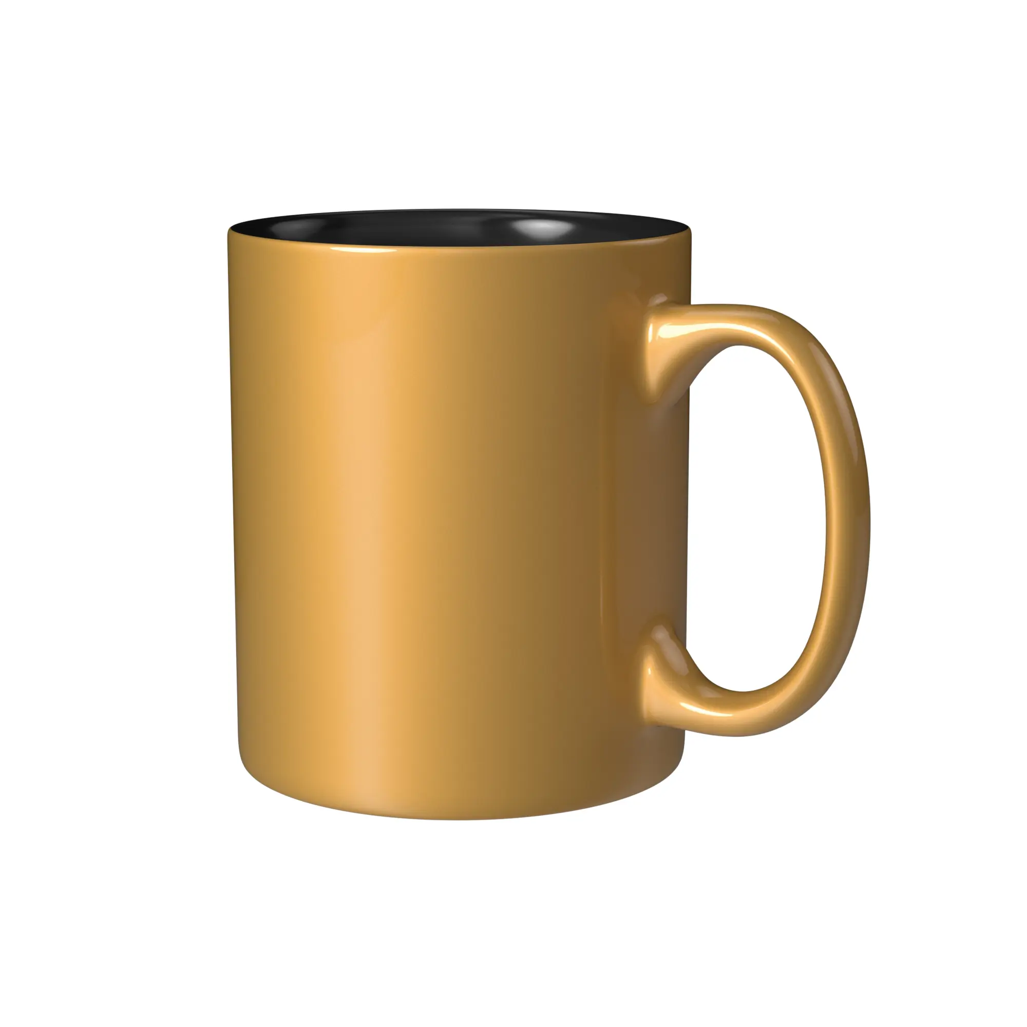 Кружка керамическая под гравировку / золотистый